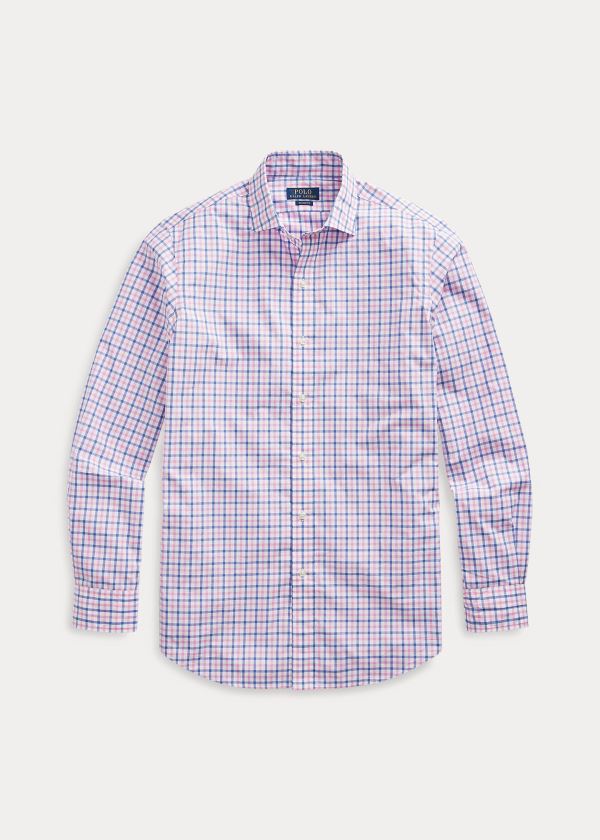 Men's Polo Ralph Lauren Classic Fit Plaid Poplin Shirts | 237195WTH